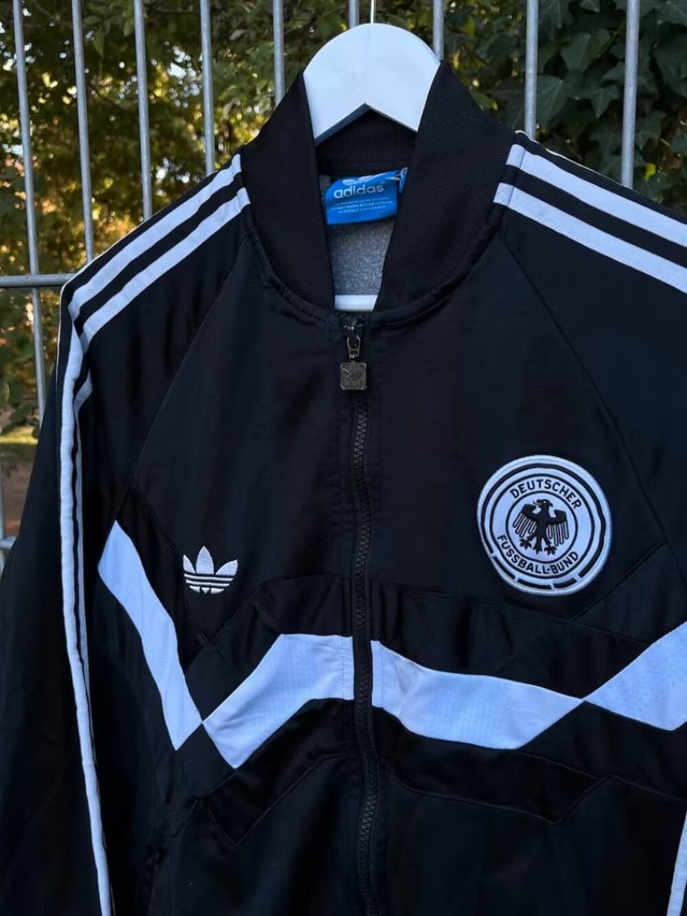 Adidas Originals Germany DFB Retro Track Jacket — Black, Tagged L, Fits Like M